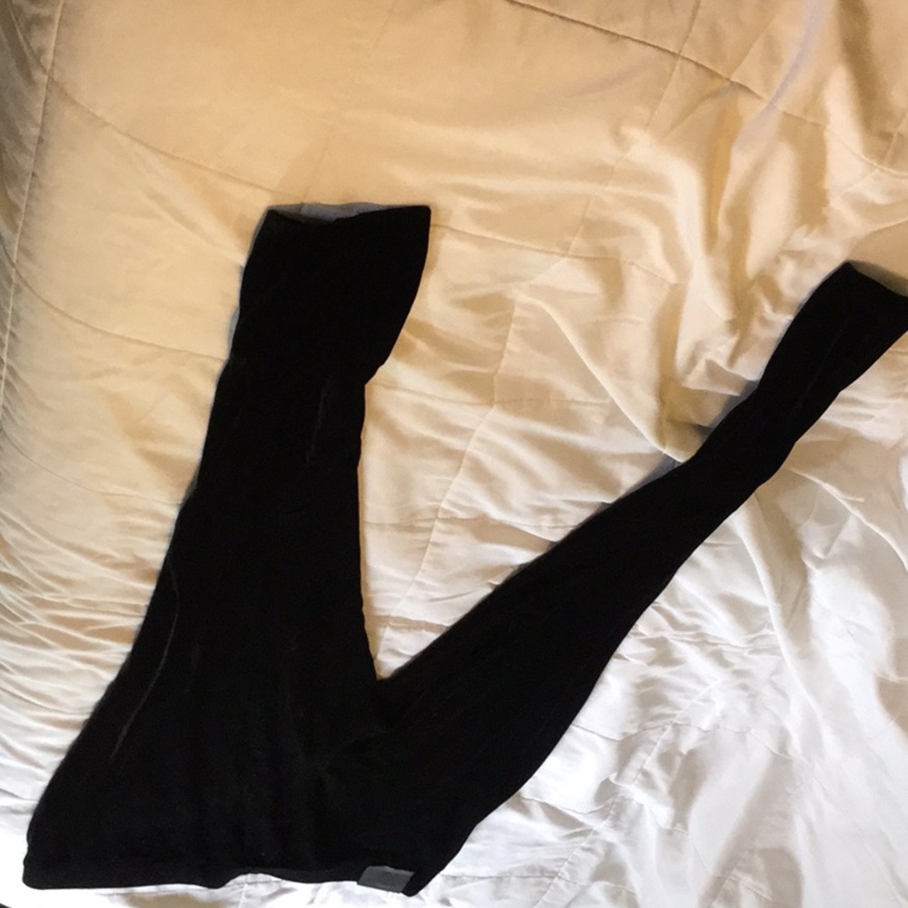 Black leggings velveteen 95% polyester 5% Spandex